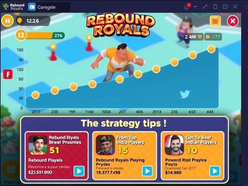 Rebound Royals gameplay screenshot showing vibrant graphics and intuitive interface